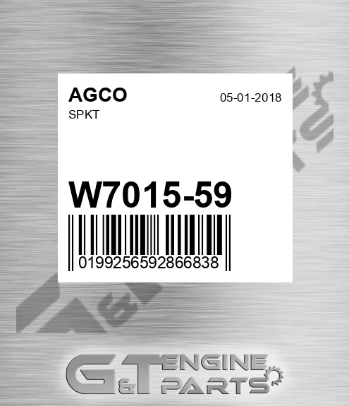 W7015-59 Spkt for AGCO