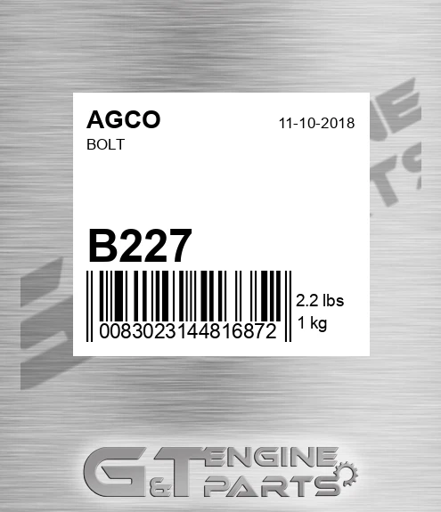B227 Bolt