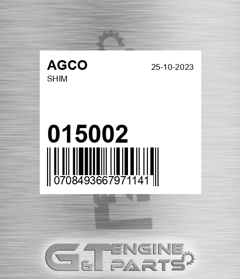 015002 AGCO Shim