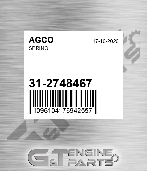 31-2748467 Spring for AGCO
