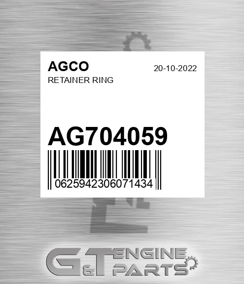 AG704059 AGCO Retainer Ring