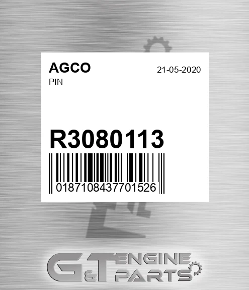 R3080113 Pin for AGCO