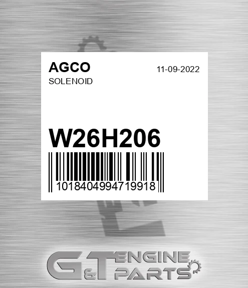 W26H206 Solenoid