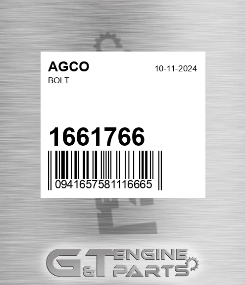 1661766 Bolt for AGCO