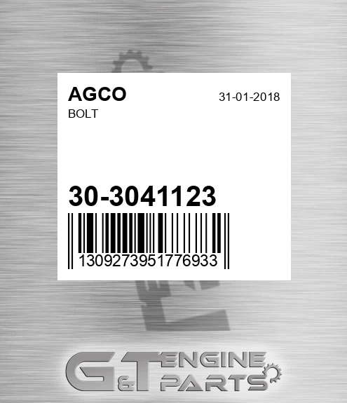 30-3041123 Bolt for AGCO