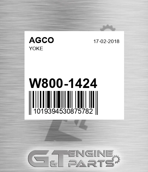 W800-1424 Yoke for AGCO