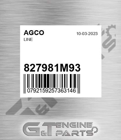 827981M93 Line for AGCO