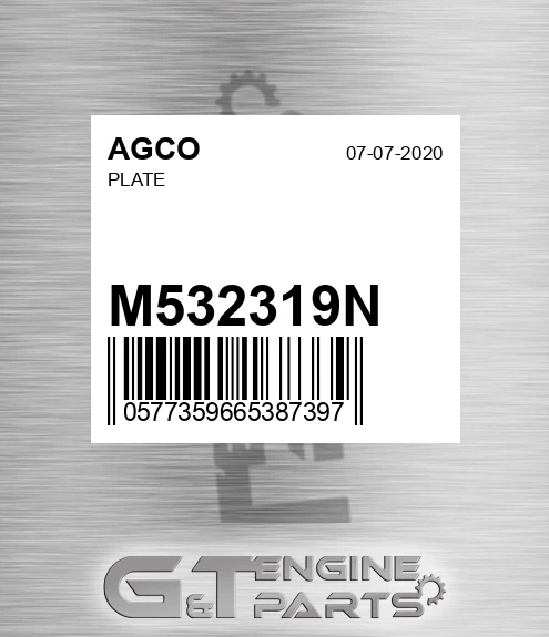 M532319N Plate