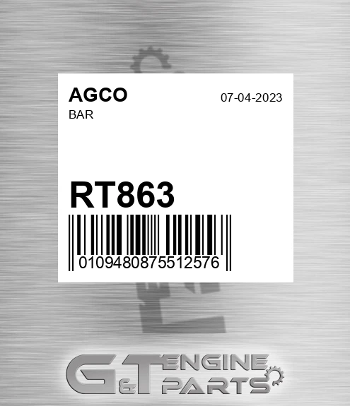 RT863 AGCO Bar