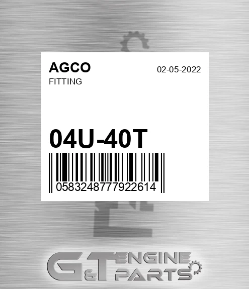 04U-40T Fitting for AGCO