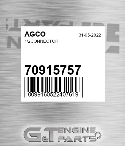 70915757 AGCO 1/2connector