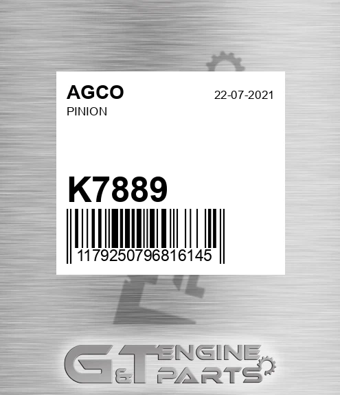 K7889 Pinion for AGCO