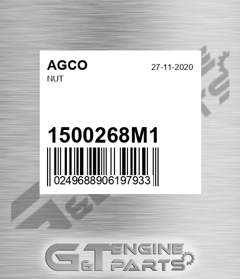 1500268M1 AGCO Nut