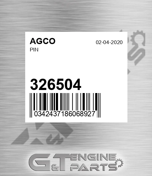 326504 Pin for AGCO
