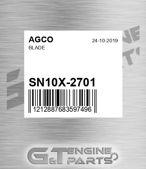 SN10X-2701 Blade for AGCO