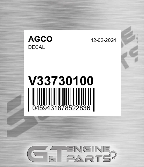 V33730100 Decal for AGCO