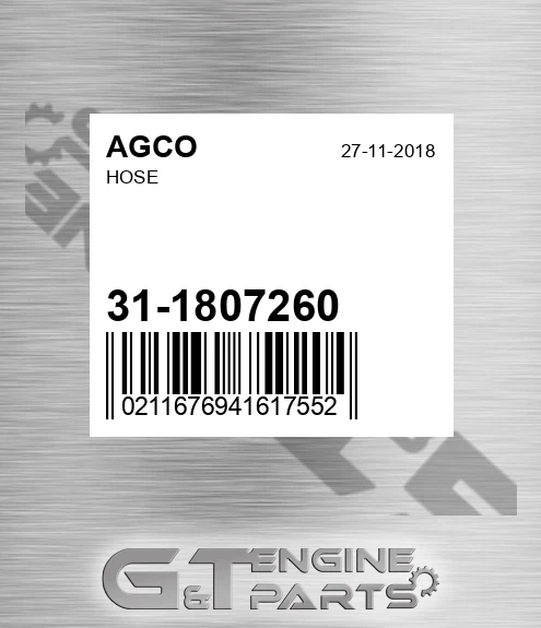 31-1807260 Hose for AGCO