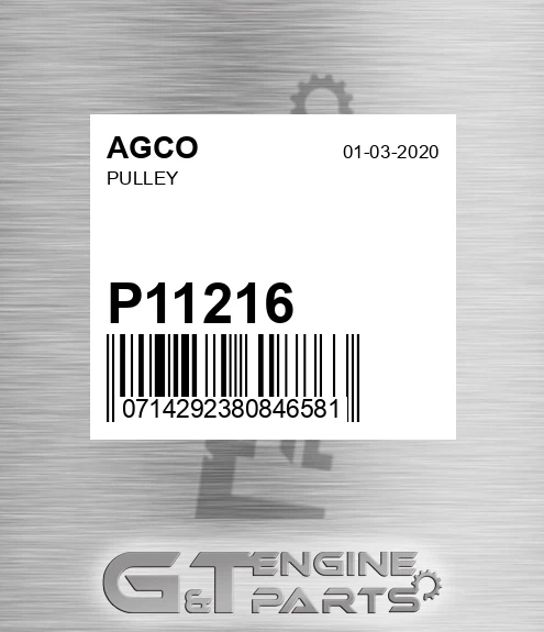 P11216 AGCO Pulley