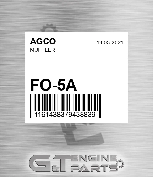 FO-5A Muffler for AGCO