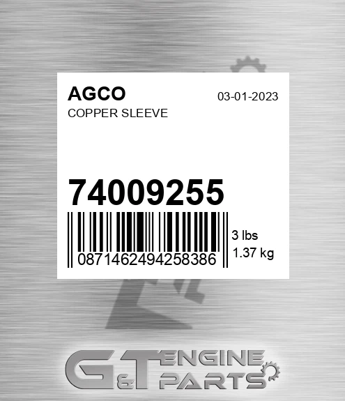 74009255 Copper Sleeve
