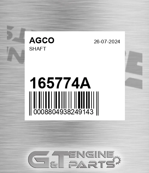 165774A Shaft for AGCO