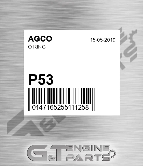 P53 AGCO O Ring