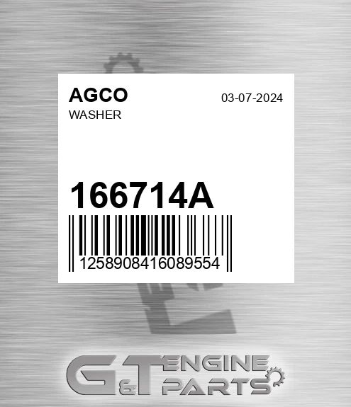 166714A Washer for AGCO