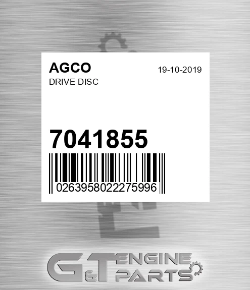 7041855 Drive Disc for AGCO