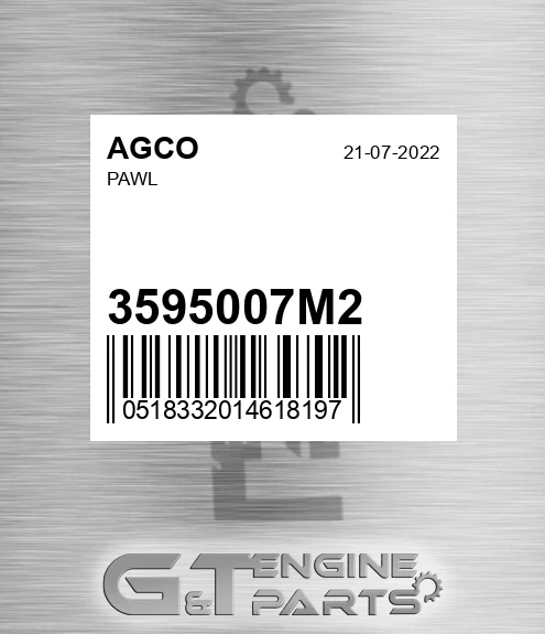 3595007M2 Pawl for AGCO