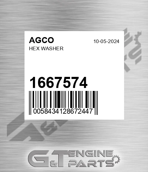 1667574 Hex Washer for AGCO