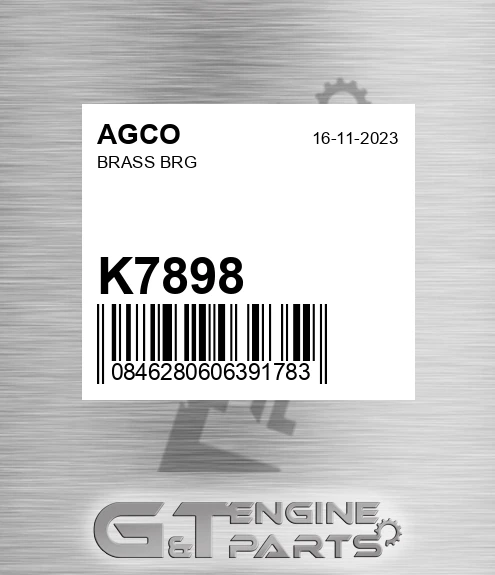 K7898 Brass Brg for AGCO