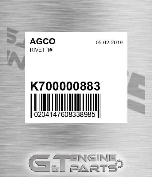 K700000883 Rivet 1#