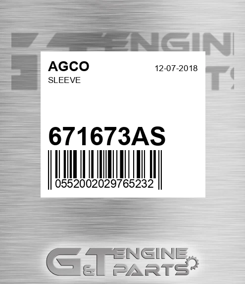 671673AS AGCO Sleeve