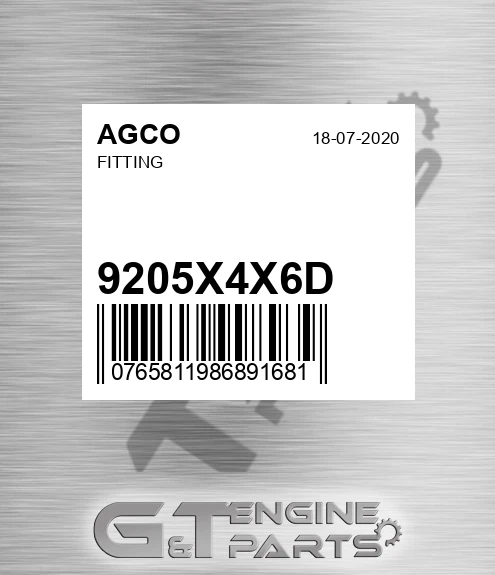 9205X4X6D Fitting