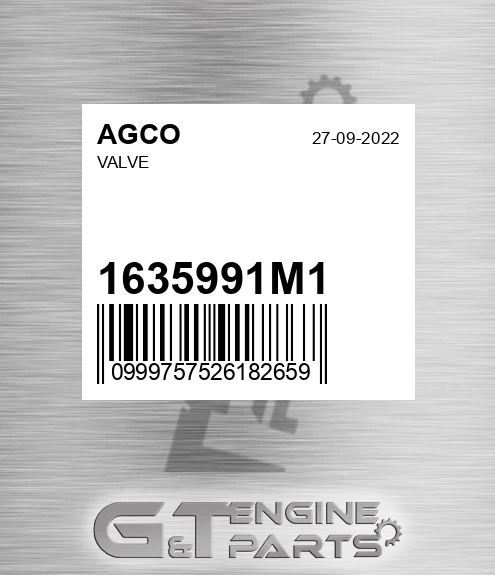 1635991M1 Valve for AGCO