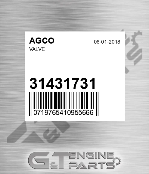 31431731 Valve for AGCO