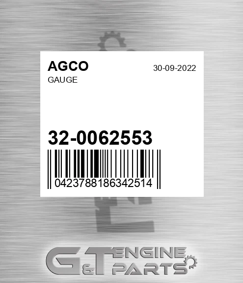 32-0062553 Gauge for AGCO