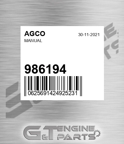 986194 AGCO Manual