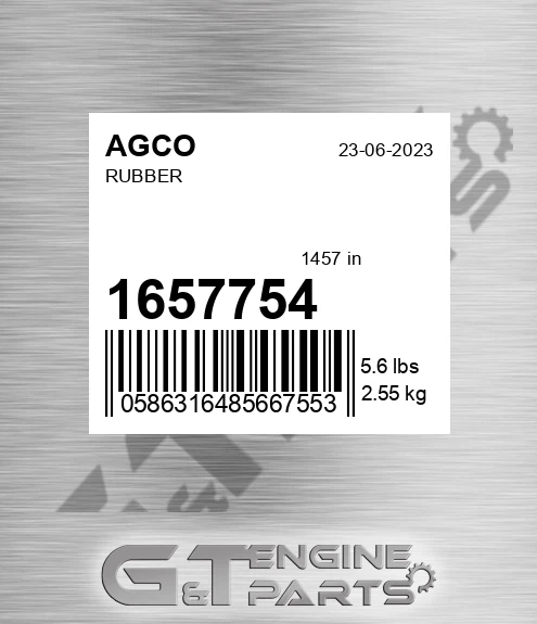 1657754 Rubber for AGCO