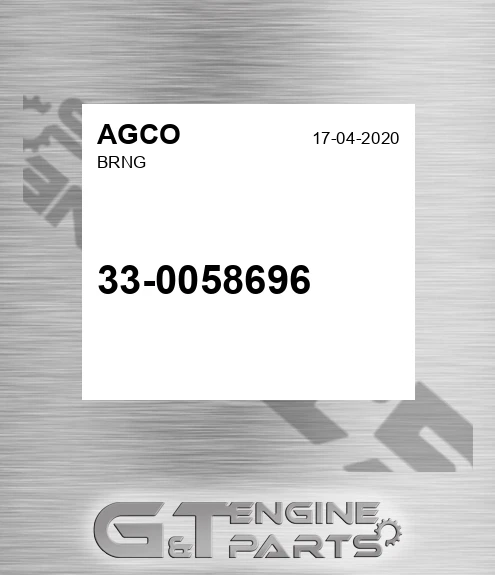 33-0058696 Brng for AGCO