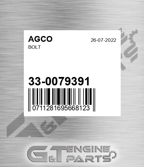 33-0079391 Bolt for AGCO
