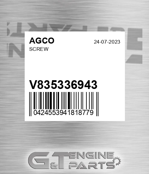 V835336943 Screw for AGCO