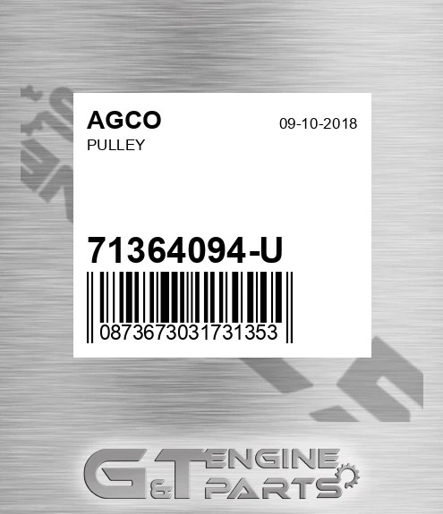 71364094-U Pulley for AGCO