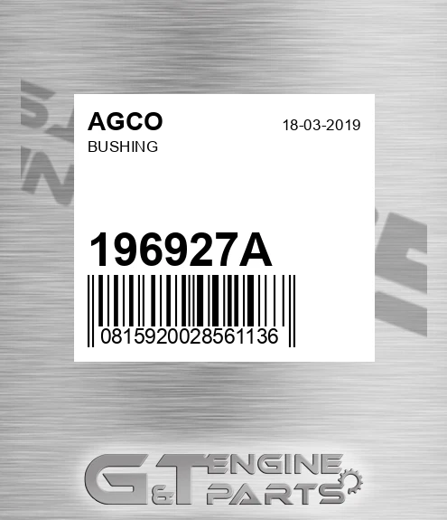 196927A Bushing for AGCO