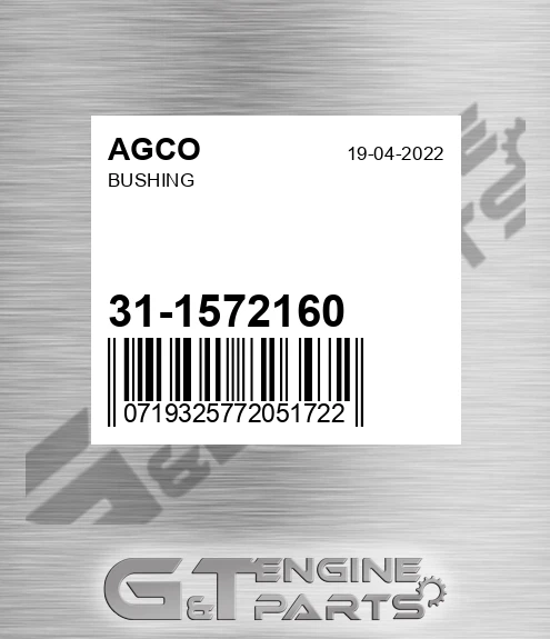31-1572160 Bushing for AGCO