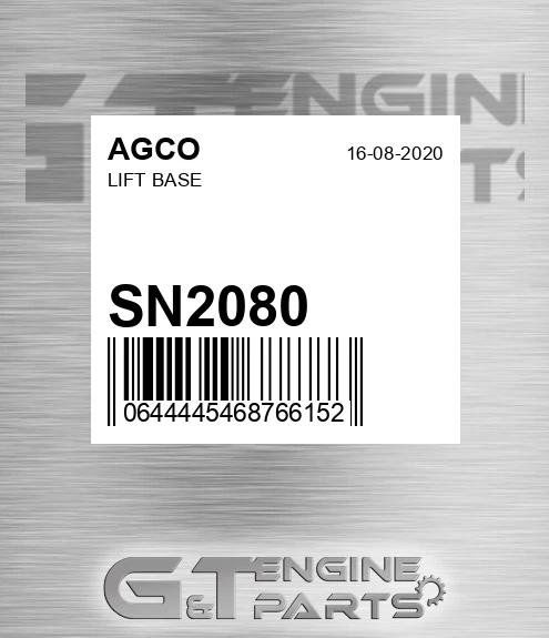 SN2080 Lift Base for AGCO