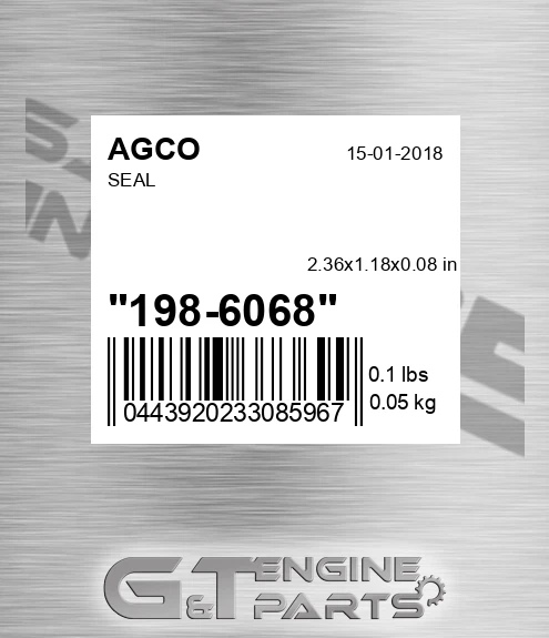 198-6068 Seal for AGCO