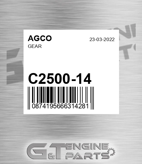 C2500-14 Gear