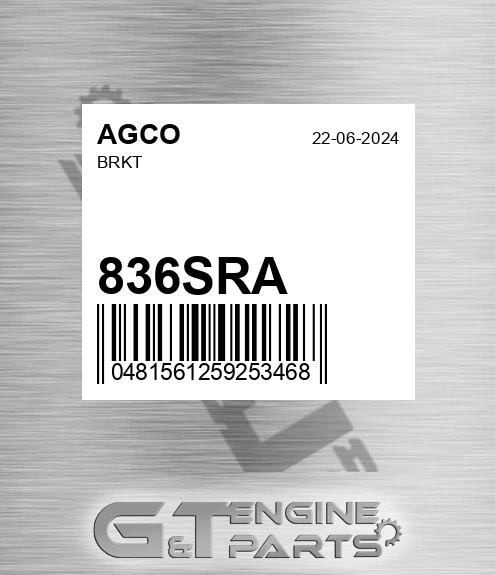 836SRA Brkt for AGCO