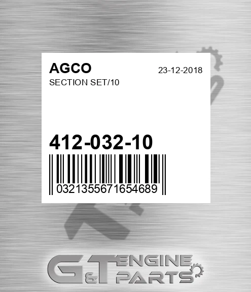 412-032-10 AGCO Section Set/10